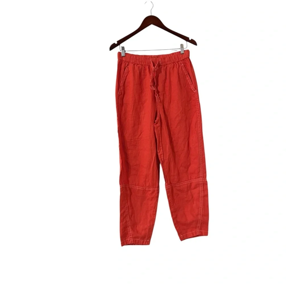 EVERLANE The Barrel European Linen Flax Coral Pants Trousers